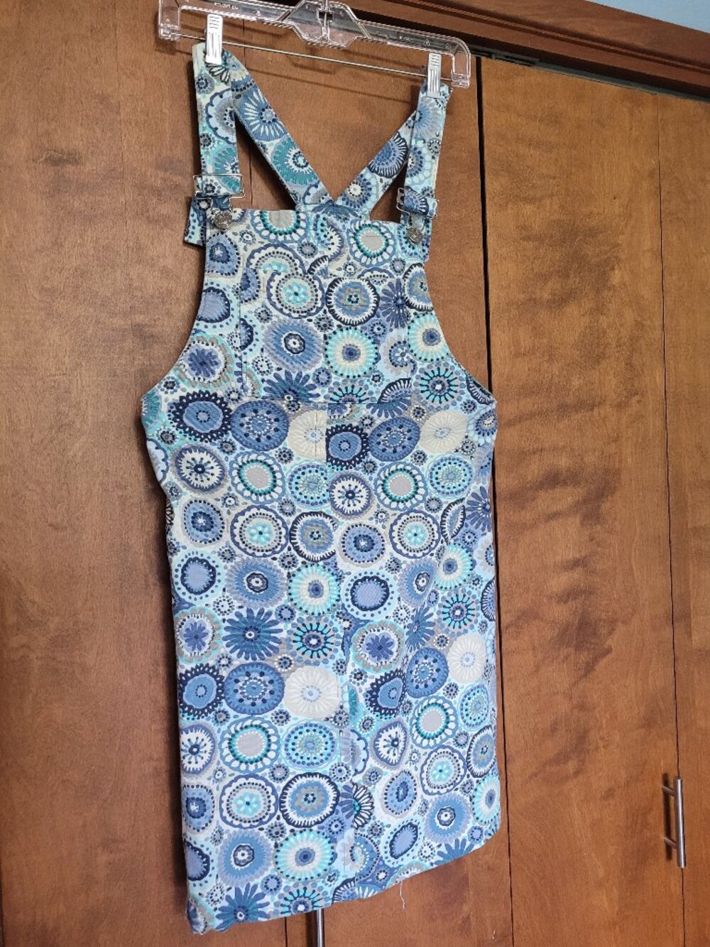Handmade canvas romper with one pocket, size 6